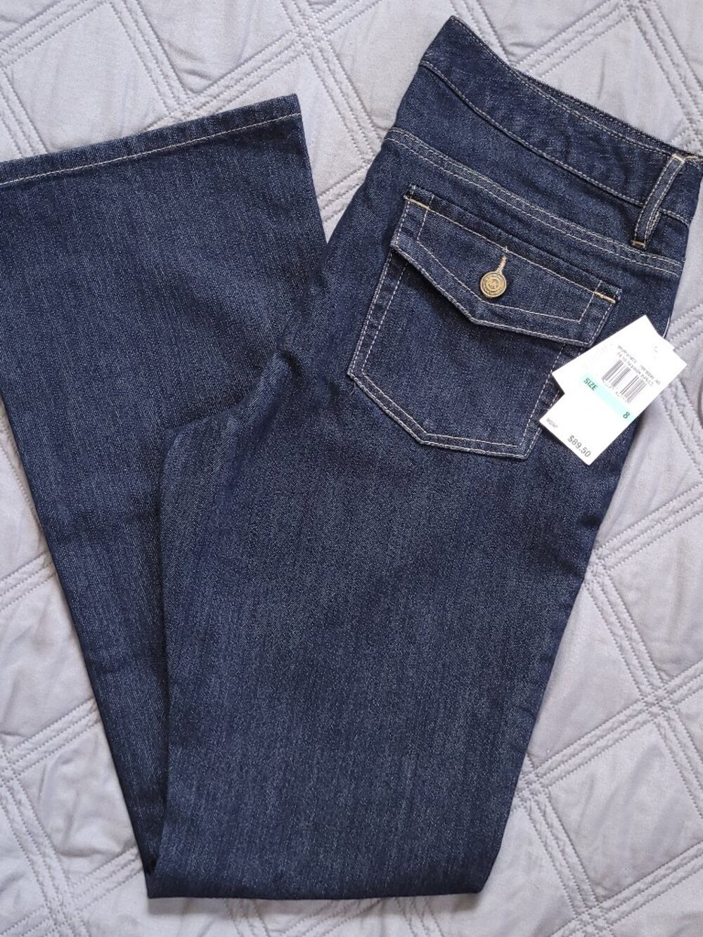 New MICHAEL KORS jeans-mid rise, boot cut, darker rinse jeans